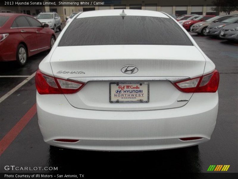 Shimmering White / Camel 2013 Hyundai Sonata Limited