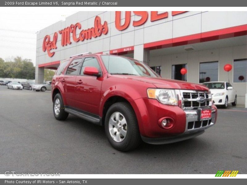 Sangria Red Metallic / Charcoal 2009 Ford Escape Limited V6