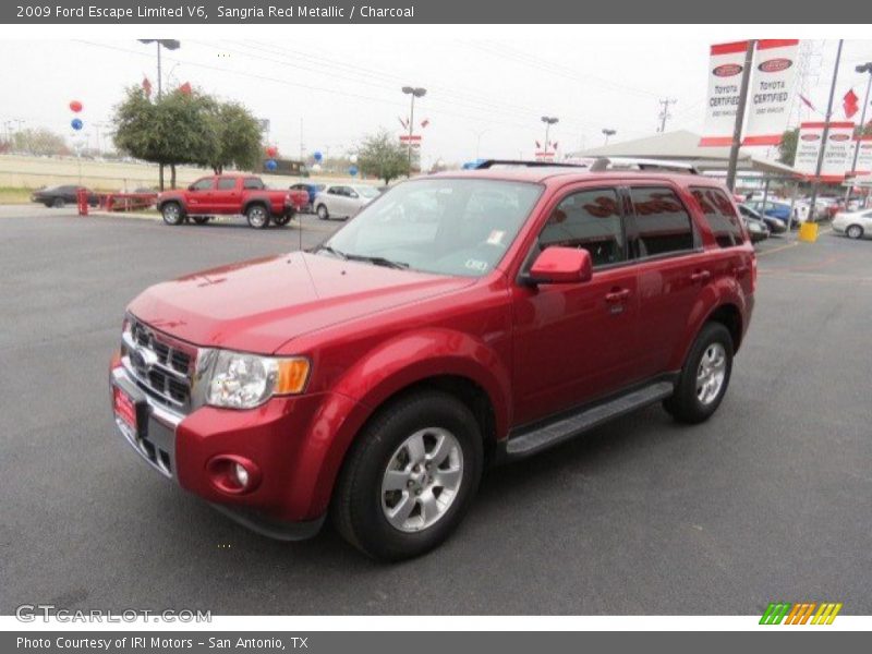 Sangria Red Metallic / Charcoal 2009 Ford Escape Limited V6