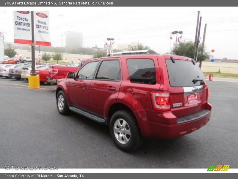 Sangria Red Metallic / Charcoal 2009 Ford Escape Limited V6
