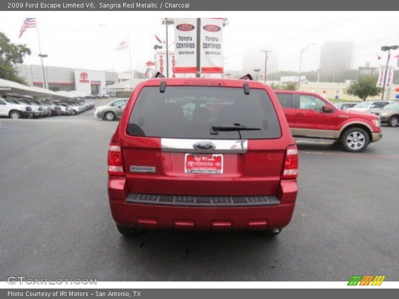 Sangria Red Metallic / Charcoal 2009 Ford Escape Limited V6