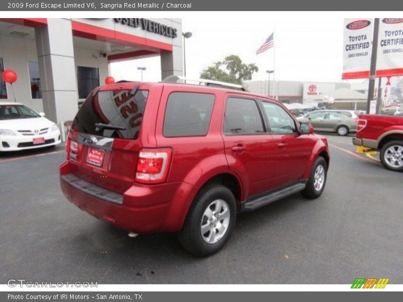 Sangria Red Metallic / Charcoal 2009 Ford Escape Limited V6