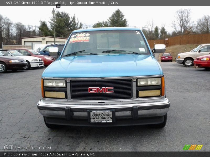 Light Quasar Blue Metallic / Gray 1993 GMC Sierra 1500 SLE Regular Cab