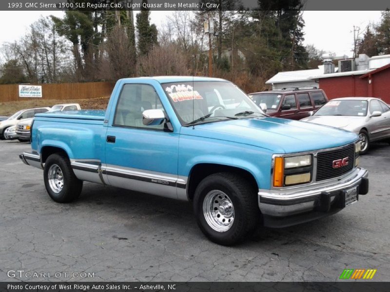 Front 3/4 View of 1993 Sierra 1500 SLE Regular Cab