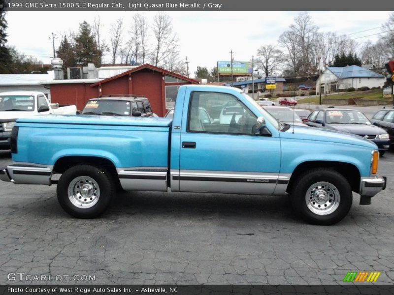  1993 Sierra 1500 SLE Regular Cab Light Quasar Blue Metallic