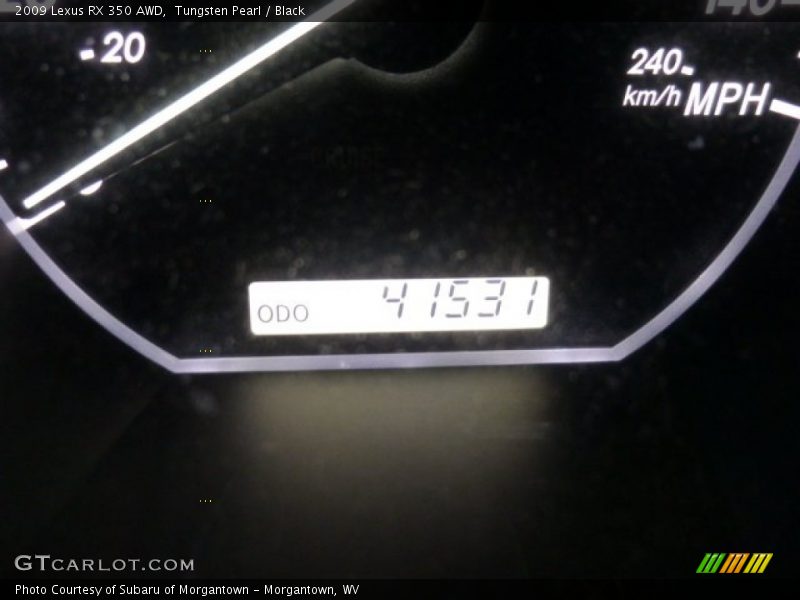 Tungsten Pearl / Black 2009 Lexus RX 350 AWD