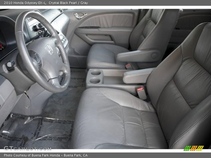 Crystal Black Pearl / Gray 2010 Honda Odyssey EX-L