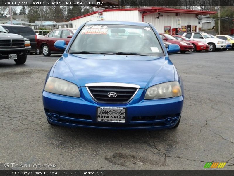 Tidal Wave Blue / Gray 2004 Hyundai Elantra GLS Sedan