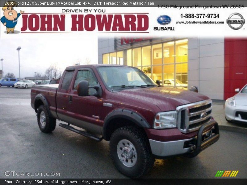 Dark Toreador Red Metallic / Tan 2005 Ford F250 Super Duty FX4 SuperCab 4x4