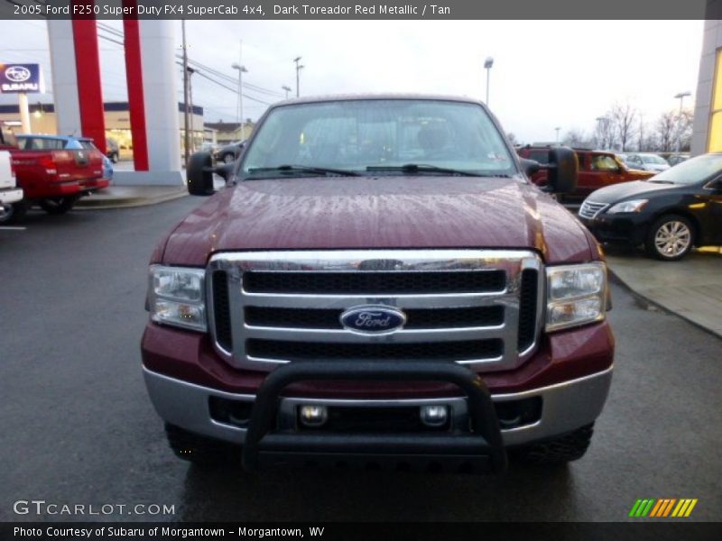 Dark Toreador Red Metallic / Tan 2005 Ford F250 Super Duty FX4 SuperCab 4x4