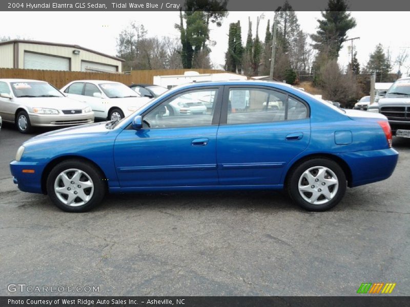 Tidal Wave Blue / Gray 2004 Hyundai Elantra GLS Sedan