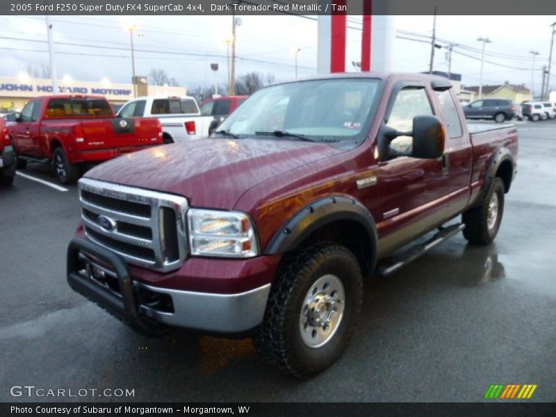 Dark Toreador Red Metallic / Tan 2005 Ford F250 Super Duty FX4 SuperCab 4x4