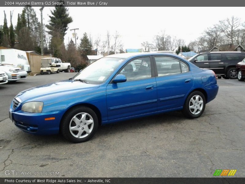 Tidal Wave Blue / Gray 2004 Hyundai Elantra GLS Sedan