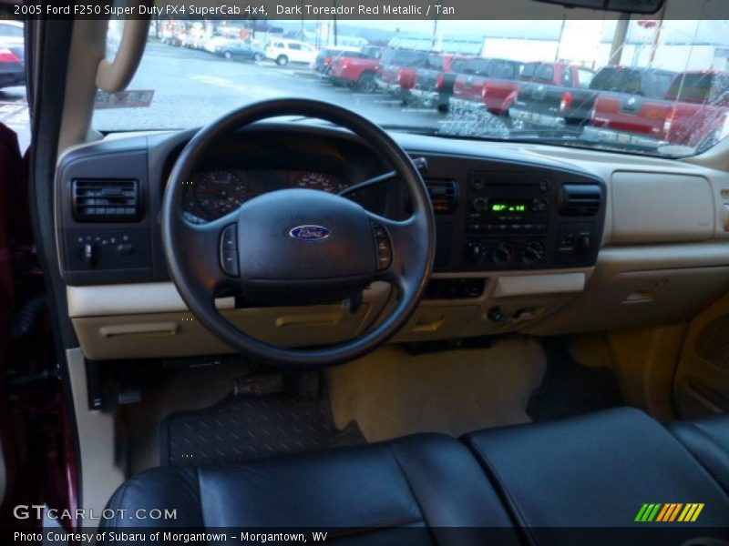 Dark Toreador Red Metallic / Tan 2005 Ford F250 Super Duty FX4 SuperCab 4x4