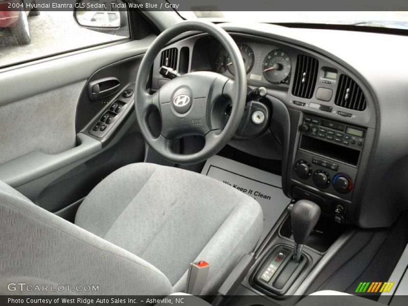 Tidal Wave Blue / Gray 2004 Hyundai Elantra GLS Sedan