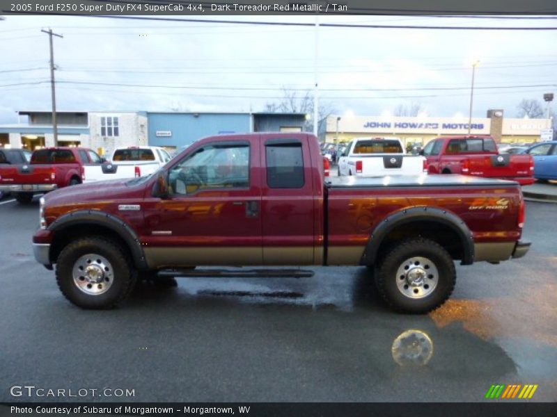 Dark Toreador Red Metallic / Tan 2005 Ford F250 Super Duty FX4 SuperCab 4x4