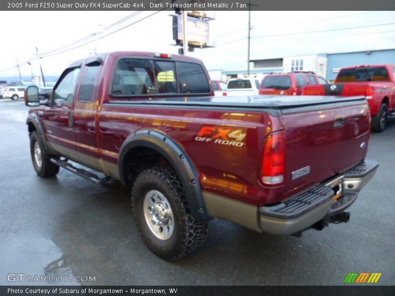 Dark Toreador Red Metallic / Tan 2005 Ford F250 Super Duty FX4 SuperCab 4x4