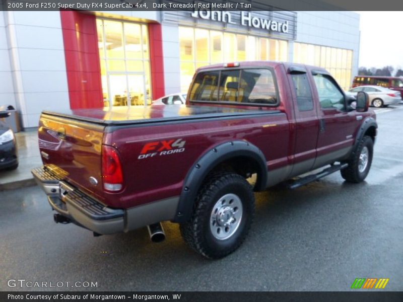 Dark Toreador Red Metallic / Tan 2005 Ford F250 Super Duty FX4 SuperCab 4x4