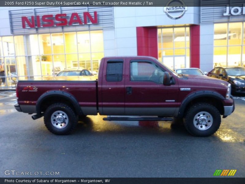 Dark Toreador Red Metallic / Tan 2005 Ford F250 Super Duty FX4 SuperCab 4x4