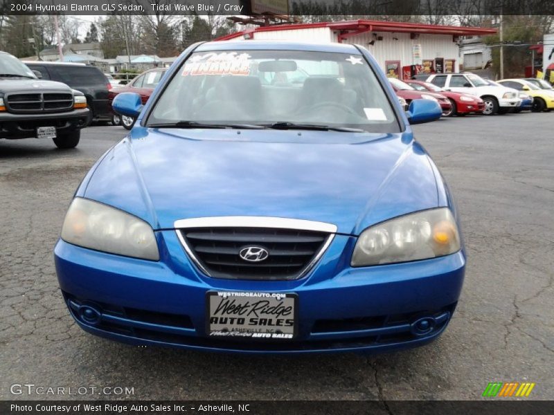 Tidal Wave Blue / Gray 2004 Hyundai Elantra GLS Sedan