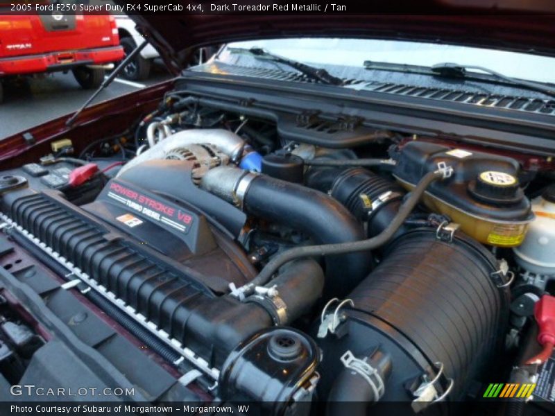Dark Toreador Red Metallic / Tan 2005 Ford F250 Super Duty FX4 SuperCab 4x4