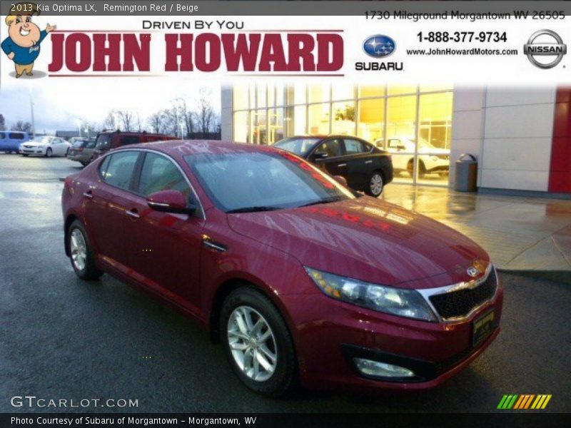 Remington Red / Beige 2013 Kia Optima LX