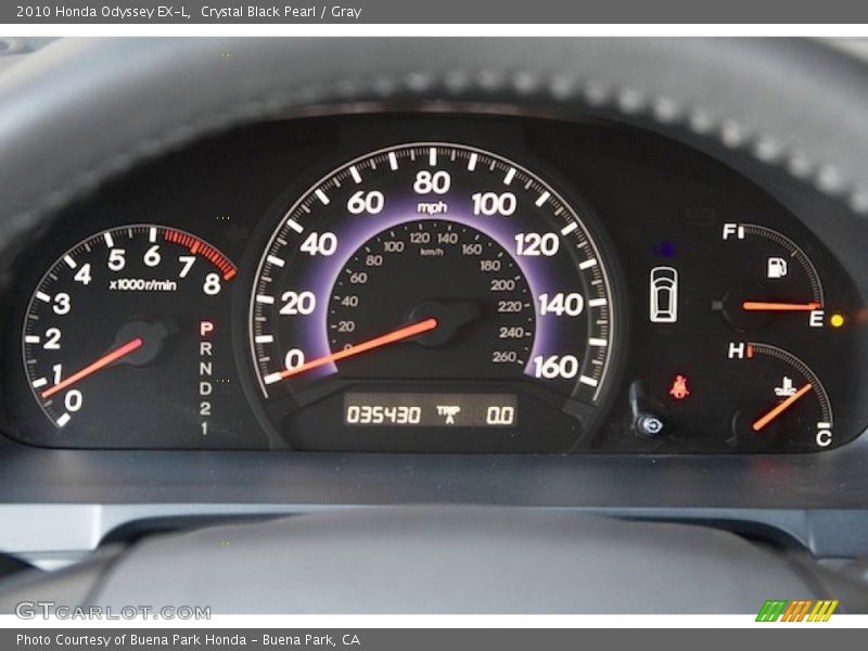 Crystal Black Pearl / Gray 2010 Honda Odyssey EX-L