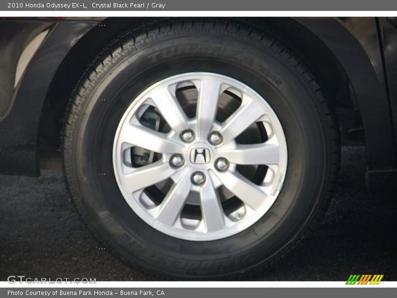 Crystal Black Pearl / Gray 2010 Honda Odyssey EX-L
