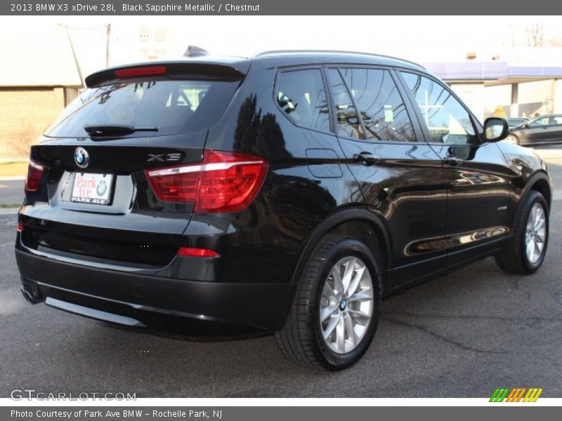 Black Sapphire Metallic / Chestnut 2013 BMW X3 xDrive 28i