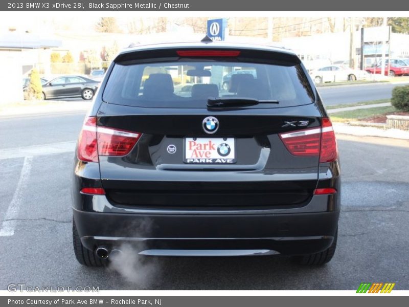 Black Sapphire Metallic / Chestnut 2013 BMW X3 xDrive 28i