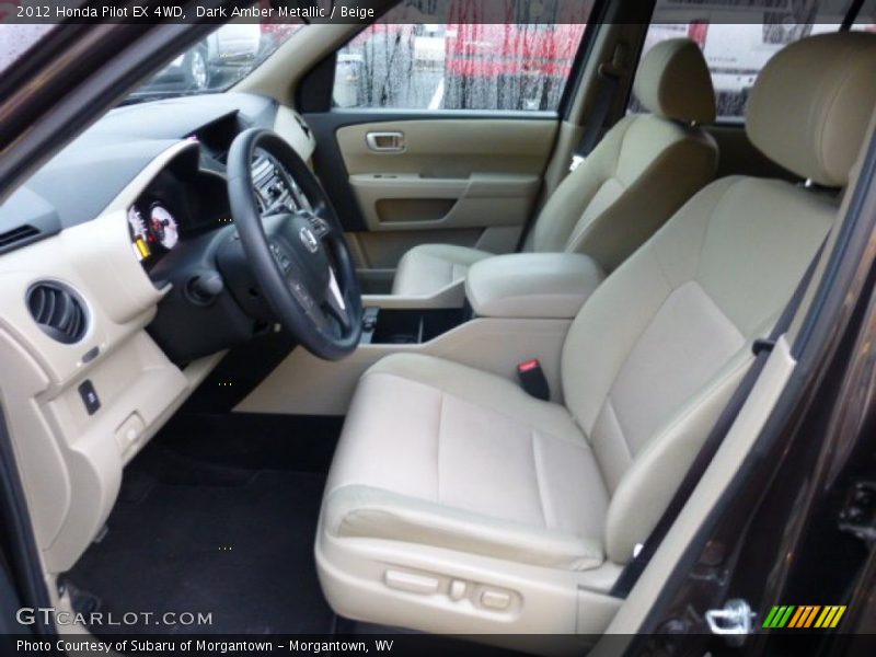 Front Seat of 2012 Pilot EX 4WD