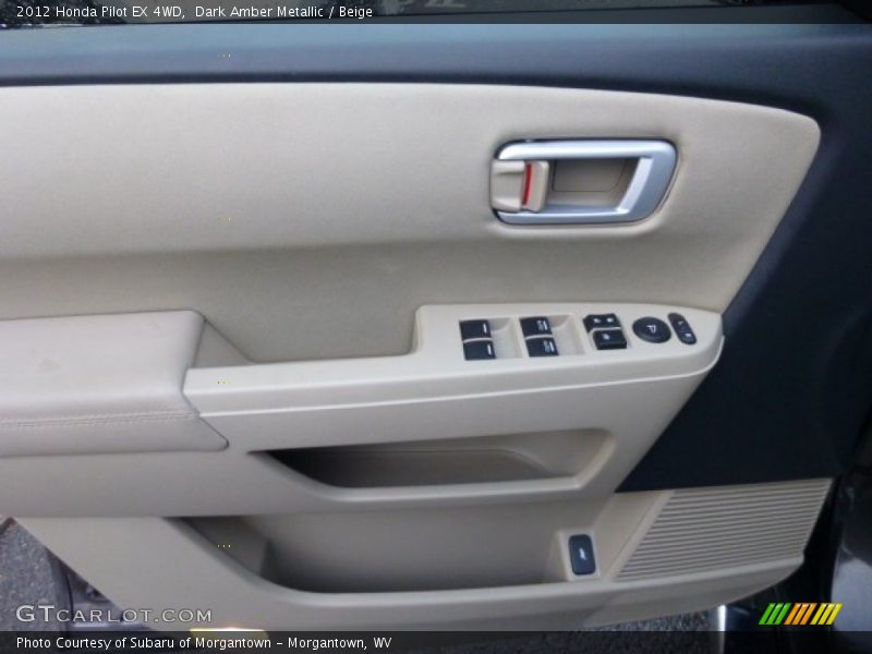 Dark Amber Metallic / Beige 2012 Honda Pilot EX 4WD