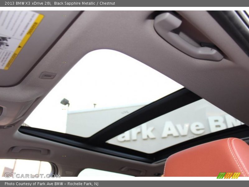 Black Sapphire Metallic / Chestnut 2013 BMW X3 xDrive 28i