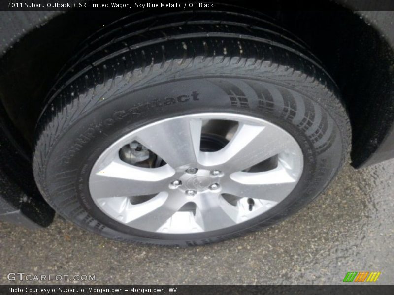 Sky Blue Metallic / Off Black 2011 Subaru Outback 3.6R Limited Wagon