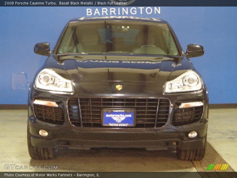 Basalt Black Metallic / Black Full Leather 2008 Porsche Cayenne Turbo