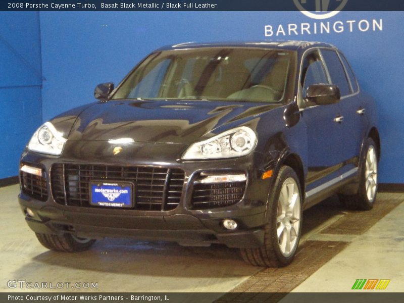 Basalt Black Metallic / Black Full Leather 2008 Porsche Cayenne Turbo