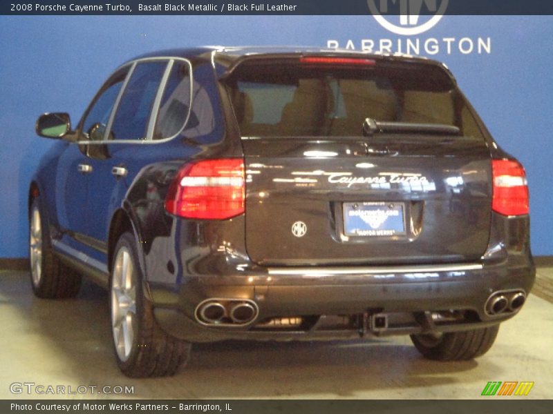 Basalt Black Metallic / Black Full Leather 2008 Porsche Cayenne Turbo