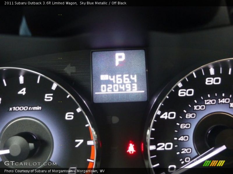 Sky Blue Metallic / Off Black 2011 Subaru Outback 3.6R Limited Wagon