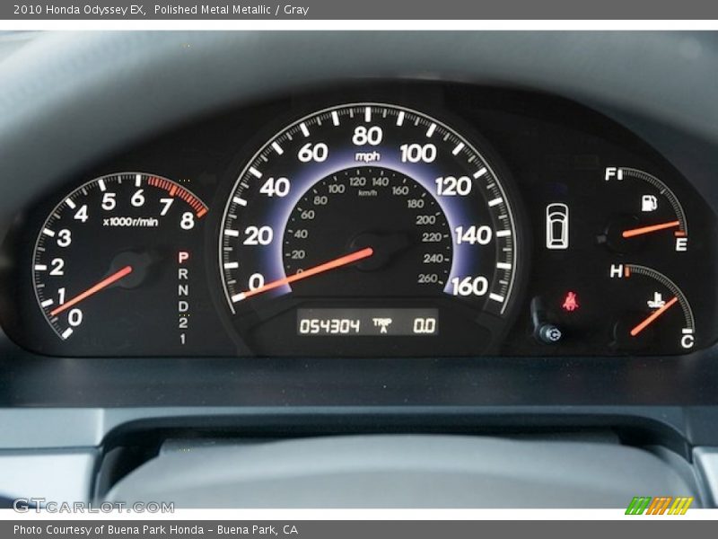 Polished Metal Metallic / Gray 2010 Honda Odyssey EX