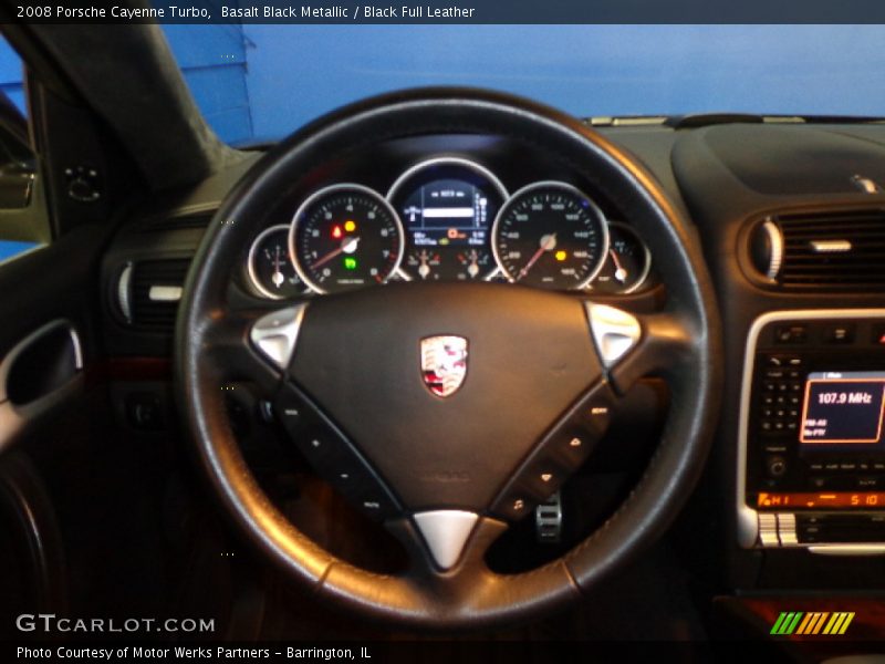 Basalt Black Metallic / Black Full Leather 2008 Porsche Cayenne Turbo