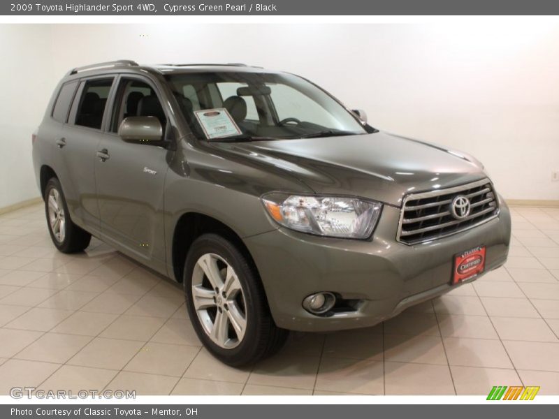 Cypress Green Pearl / Black 2009 Toyota Highlander Sport 4WD