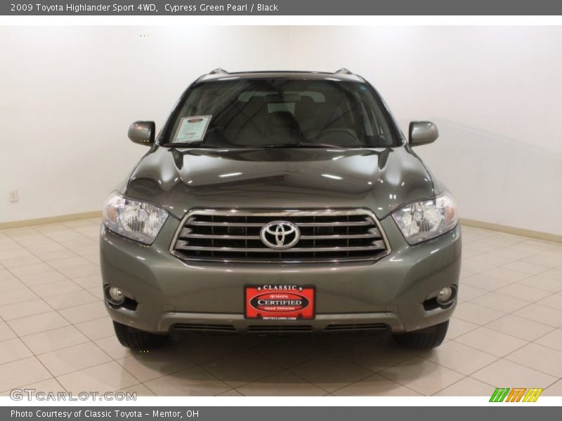 Cypress Green Pearl / Black 2009 Toyota Highlander Sport 4WD