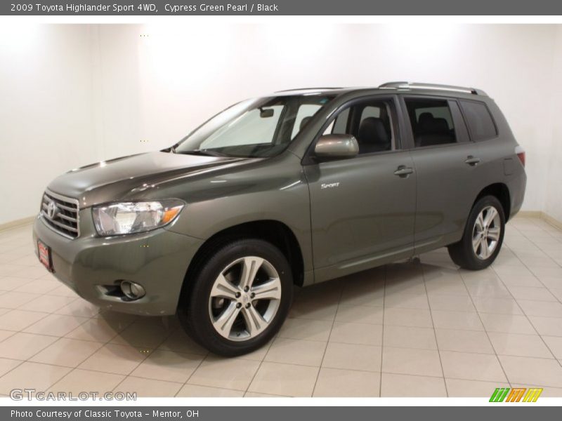 Cypress Green Pearl / Black 2009 Toyota Highlander Sport 4WD