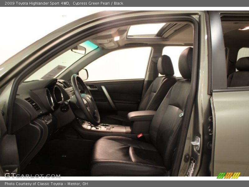 Cypress Green Pearl / Black 2009 Toyota Highlander Sport 4WD