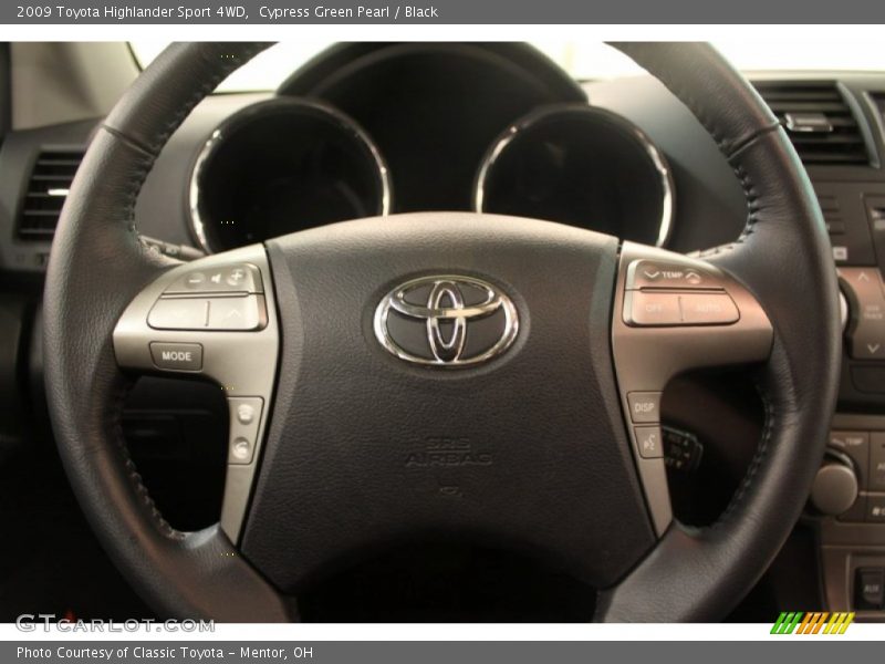 Cypress Green Pearl / Black 2009 Toyota Highlander Sport 4WD