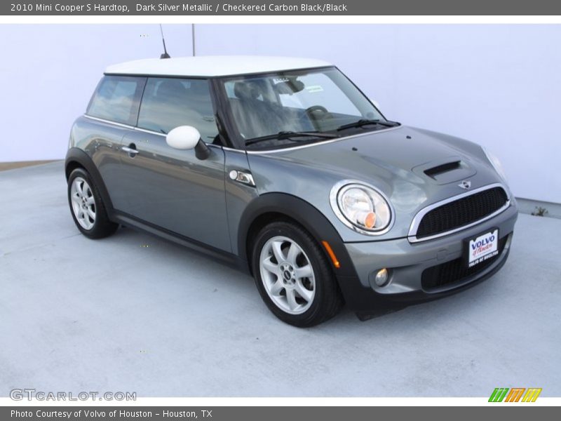 Dark Silver Metallic / Checkered Carbon Black/Black 2010 Mini Cooper S Hardtop