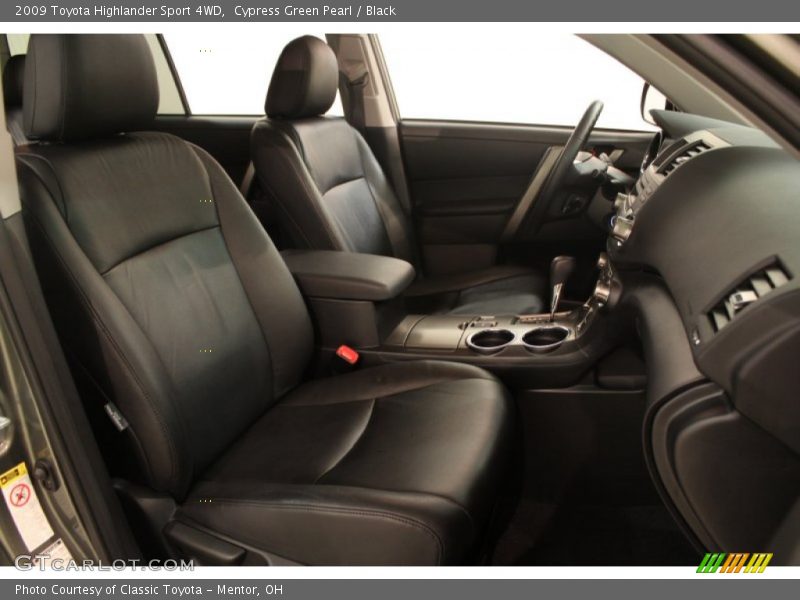 Cypress Green Pearl / Black 2009 Toyota Highlander Sport 4WD
