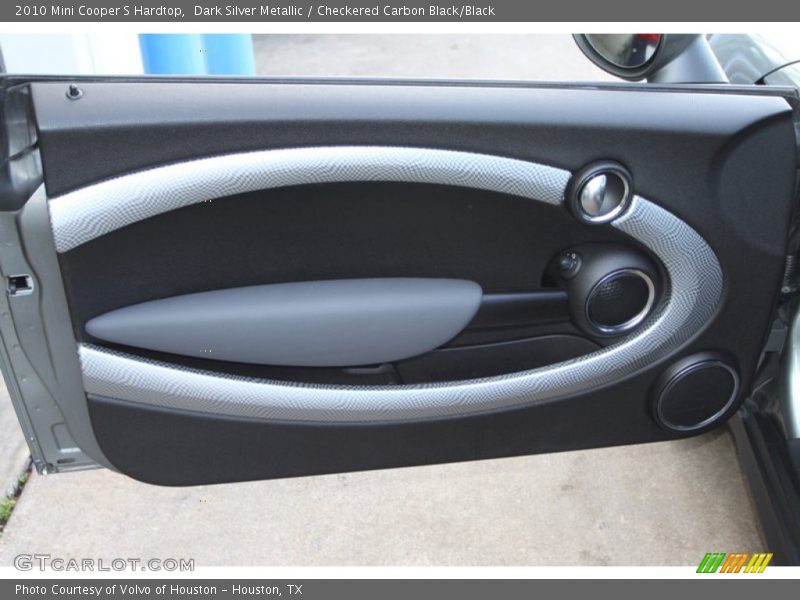 Dark Silver Metallic / Checkered Carbon Black/Black 2010 Mini Cooper S Hardtop