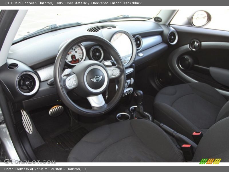 Dark Silver Metallic / Checkered Carbon Black/Black 2010 Mini Cooper S Hardtop