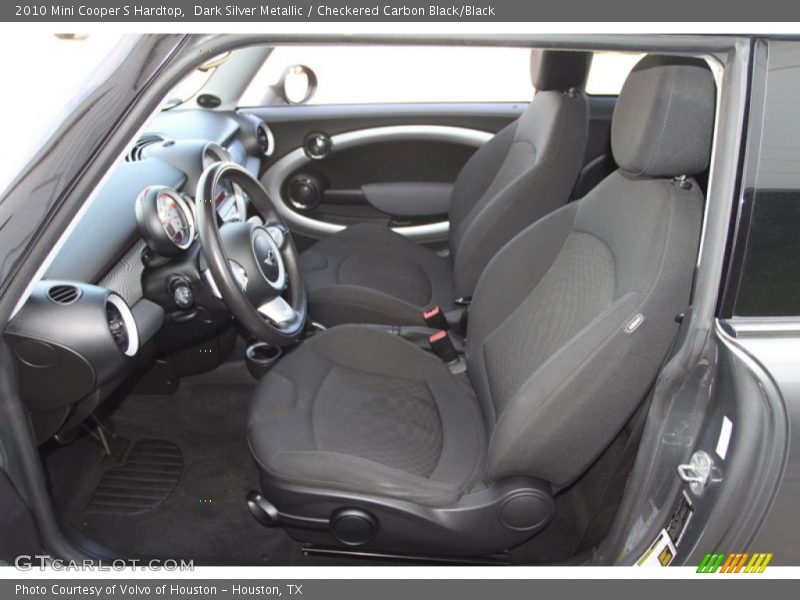 Dark Silver Metallic / Checkered Carbon Black/Black 2010 Mini Cooper S Hardtop